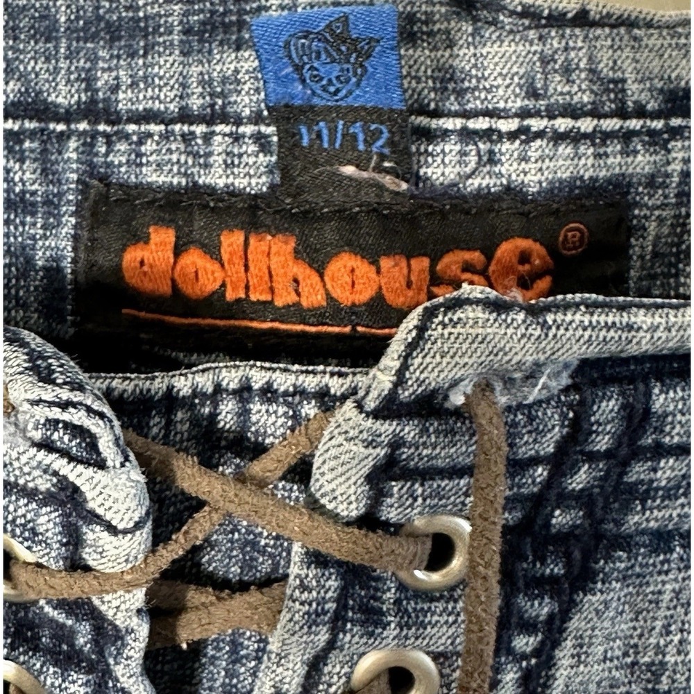 Vintage Y2K Dollhouse Flare‎ Denim Jeans Distressed Low Rise Boho Indie Sz 11/12 - Picture 6 of 6
